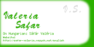 valeria safar business card