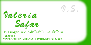 valeria safar business card